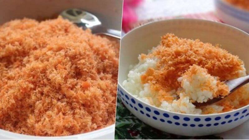 Ruốc thịt cá hồi cung cấp omega 3 cho bé