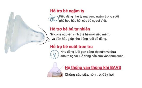 Núm ty Moyuum giúp bé yêu thoải mái