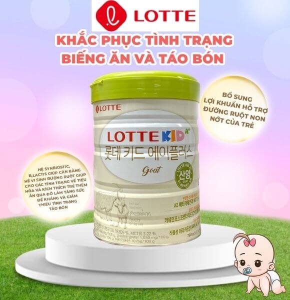 Sữa Lotte Kid dê dành cho trẻ trên 12 tháng tuổi