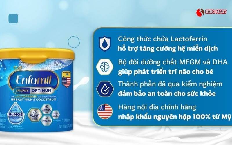 Thành phần chính của sữa Enfamil Enspire