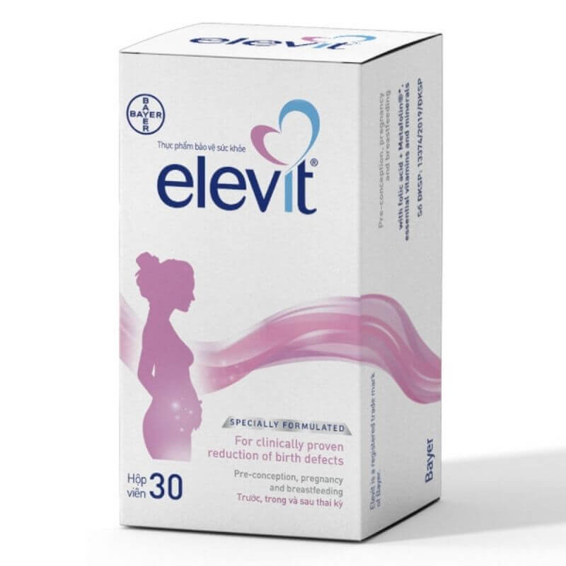 Viên bổ sung vitamin mẹ bầu, cho con bú Elevit