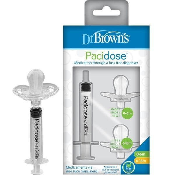 Bộ dụng cụ uống thuốc Dr Brown's Pacidose dành cho bé 0-18 tháng