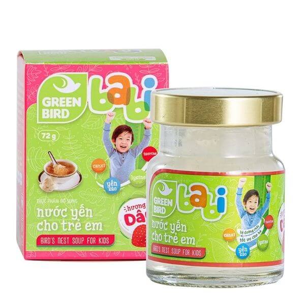 Nước yến sào Green Babi hương dâu