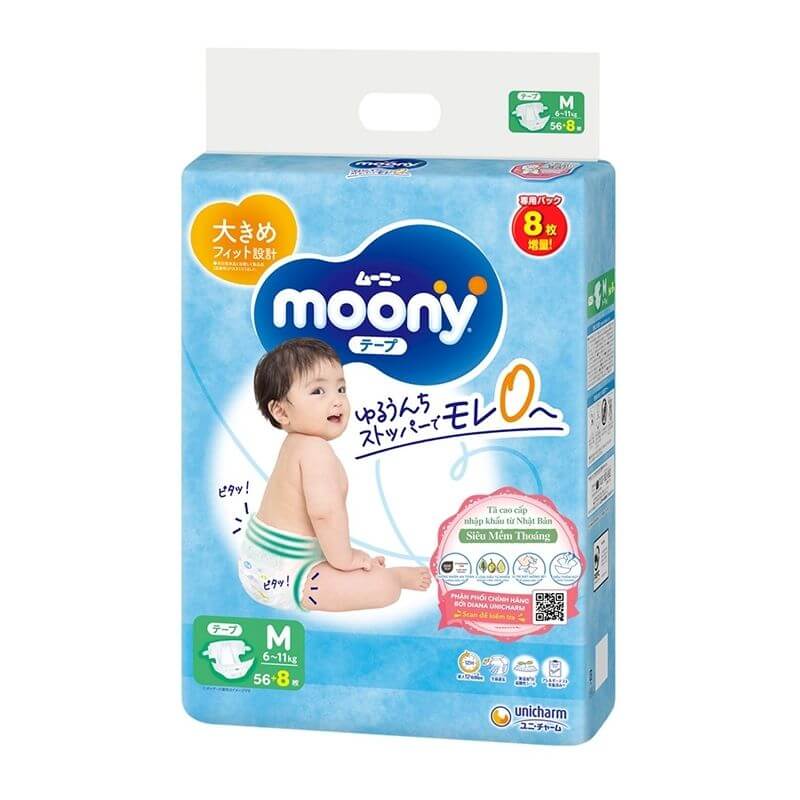Bỉm - Tã dán Moony 