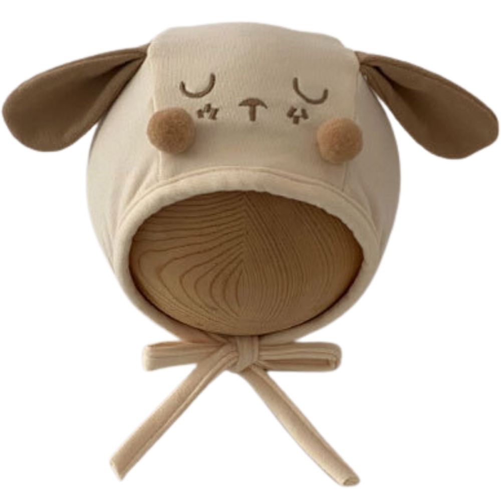 Mũ bịt tai buộc dây hình gấu màu nâu PDL18