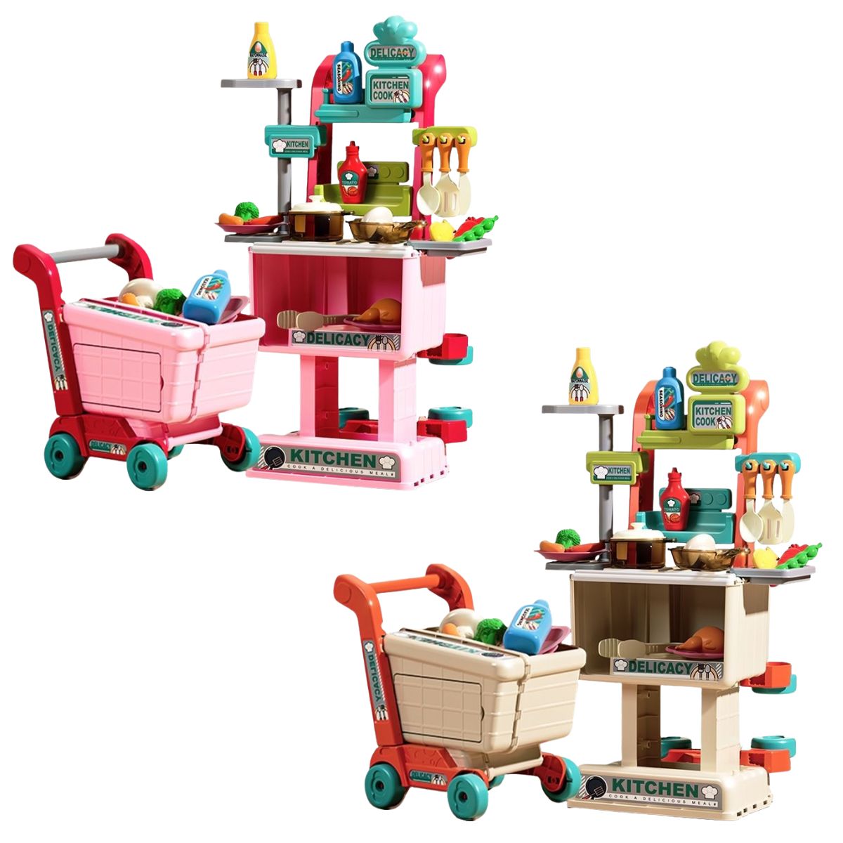 Xe đẩy đồ chơi bếp nấu ăn