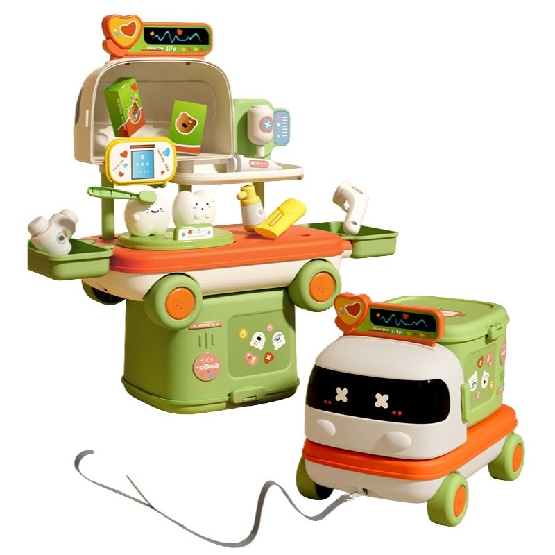 Bộ đồ chơi bác sĩ kết hợp xe kéo 2in1