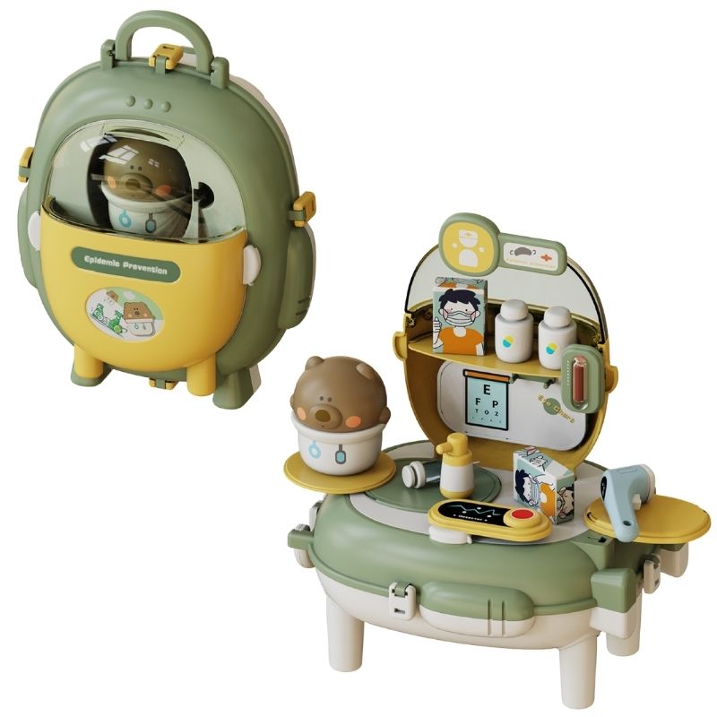 Bộ đồ chơi bác sĩ hình gấu xanh lá