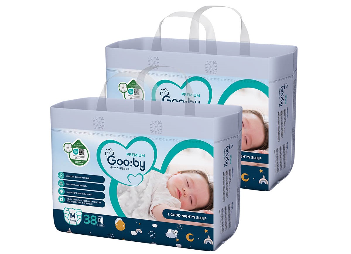 Bỉm - Tã dán Gooby Premium size M 38 miếng