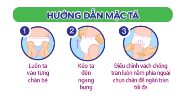 ​  Hướng dẫn mặc tã