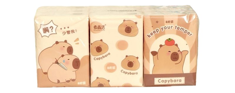 Khăn giấy khô mini Capybara siêu dai