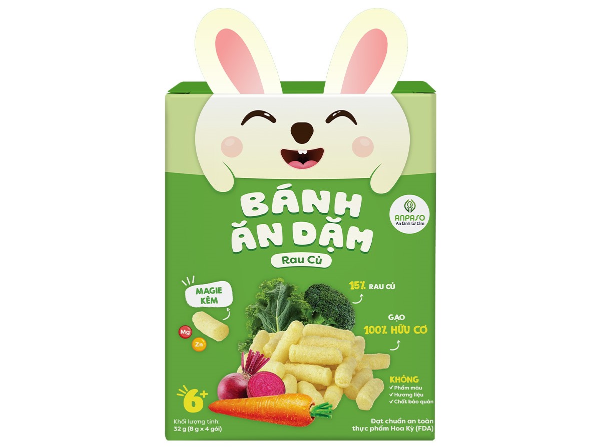 Bánh ăn dặm Anpaso vị rau củ 32g