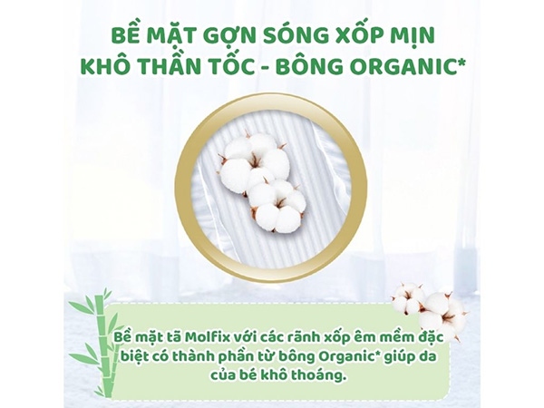  Bề mặt bỉm siêu mềm mại