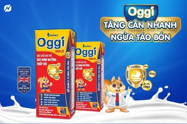 Sữa Oggi pha sẵn cho bé không chứa chất bảo quản