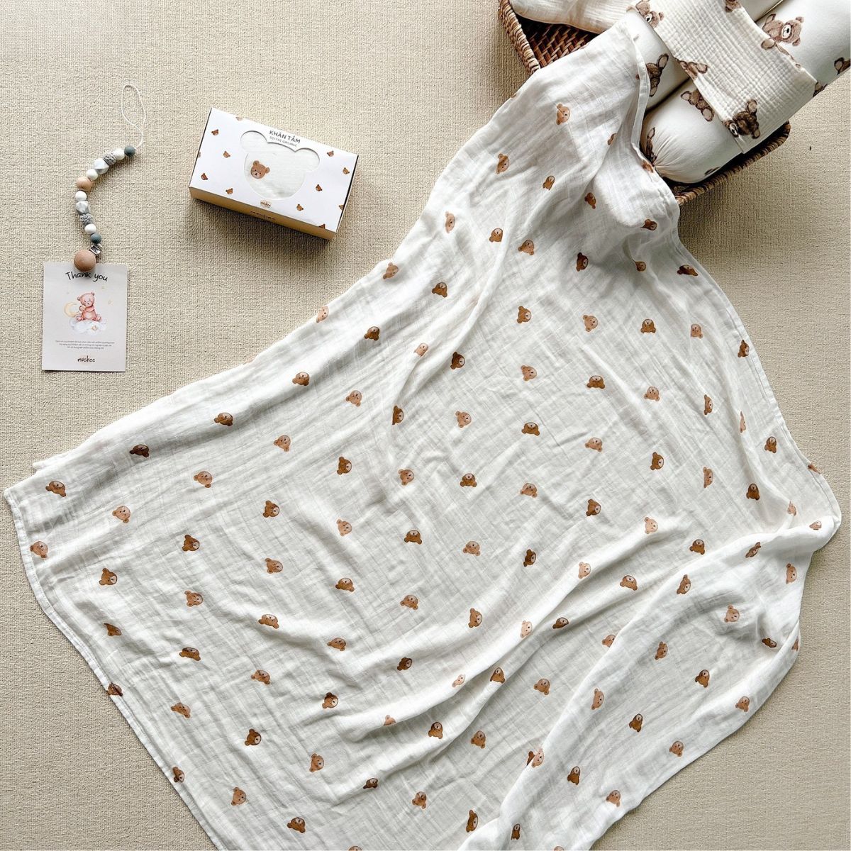 Khăn tắm Mochee xô sợi tre 110x120cm