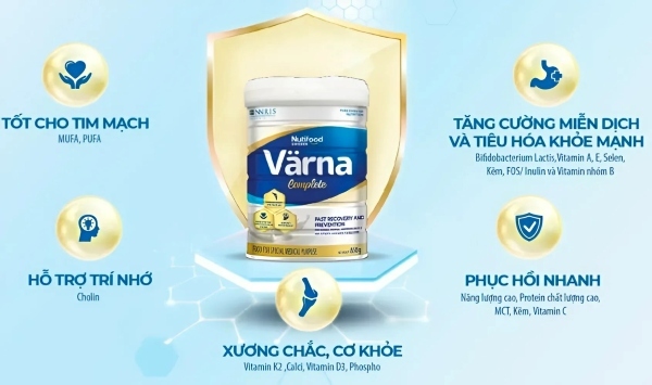  Dinh dưỡng tối ưu trong có trong sữa Varna