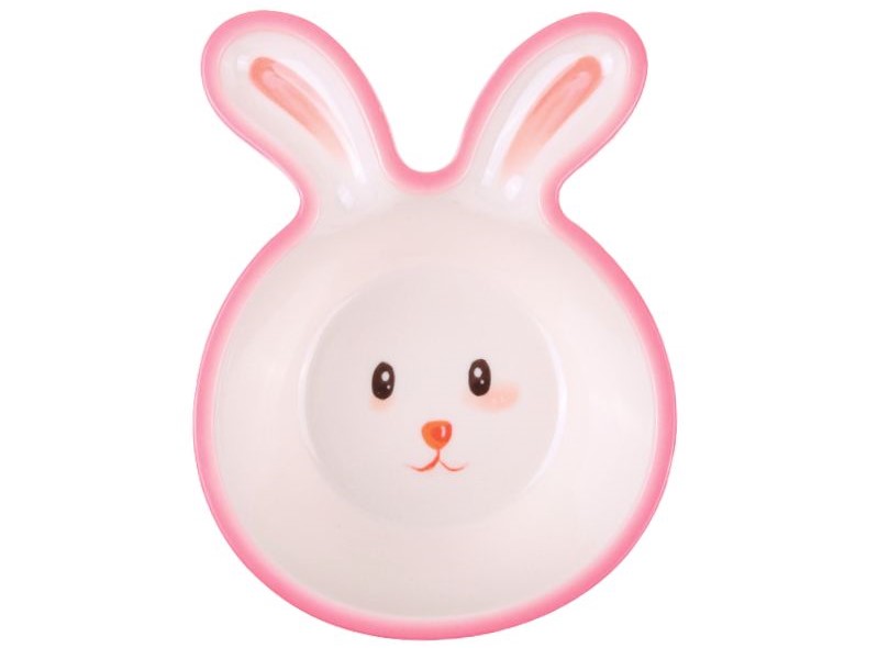 Bát ăn dặm trẻ em hình thỏ hồng dễ thương