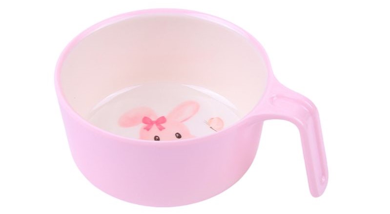 Cốc uống nước hình thỏ hồng có nắp 210ml