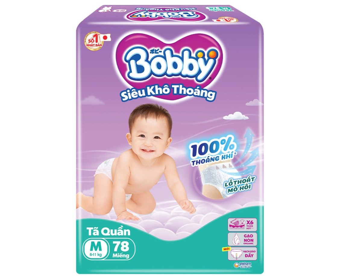 Tã quần Bobby size M 76 miếng
