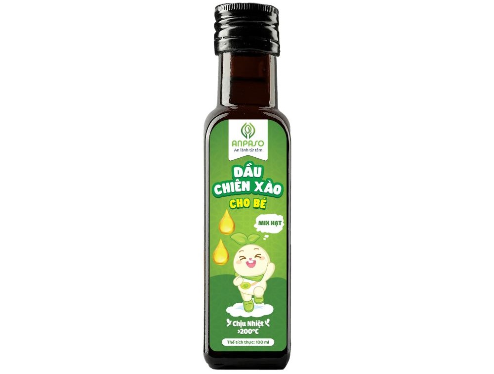 Dầu chiên xào cho bé Anpaso mix hạt 100ml