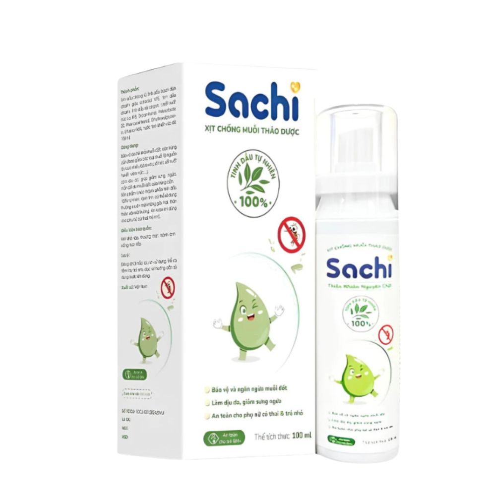 Xịt chống muỗi Sachi thiên nhiên an toàn cho trẻ và phụ nữ có thai