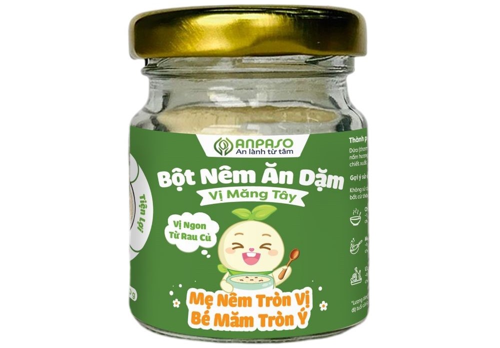 bột nêm ăn dặm anpaso vị măng tây