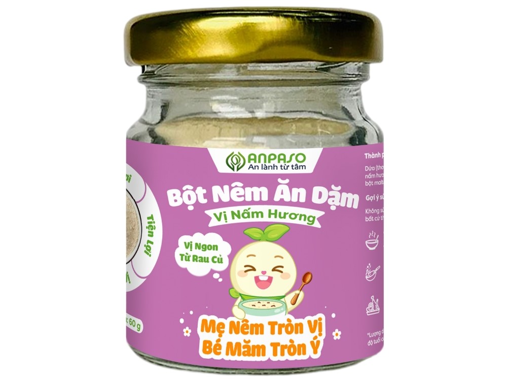 bột nêm ăn dặm Anpaso vị nấm hương