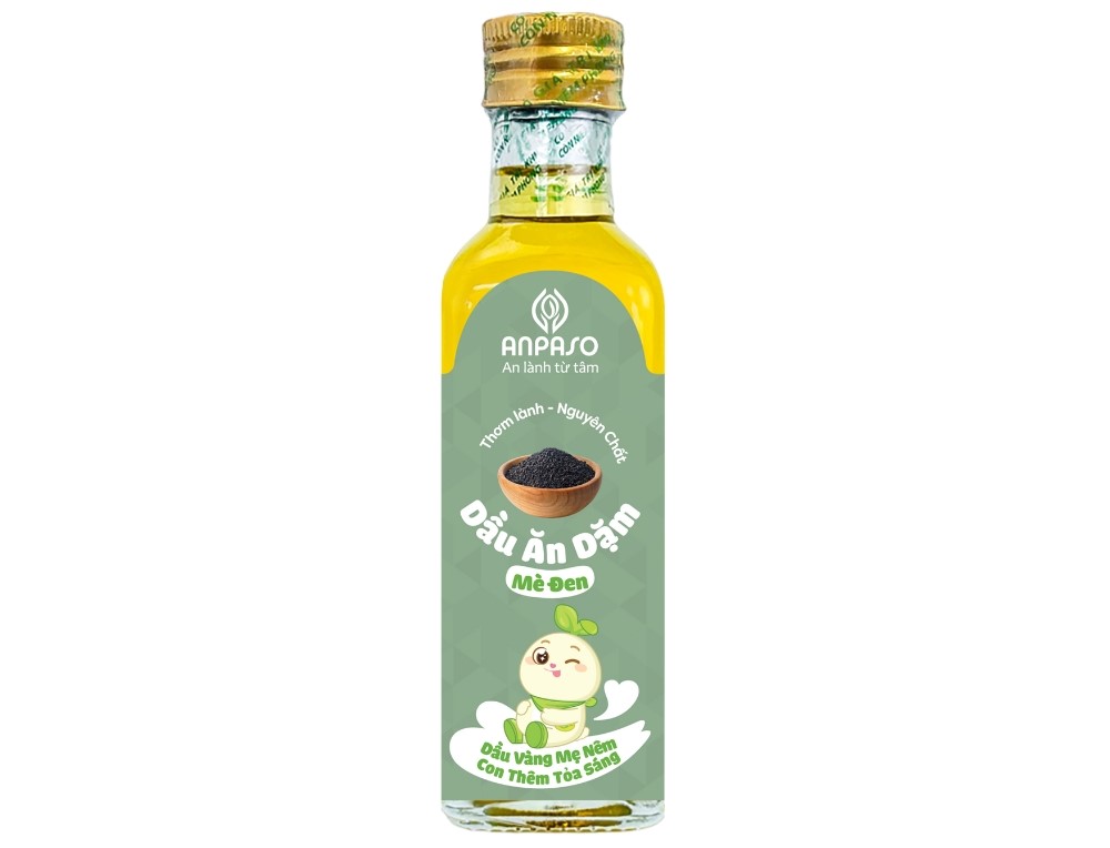 Dầu ăn dặm cho bé Anpaso mè đen 100ml