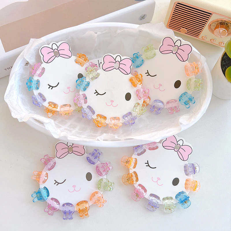 Bộ vỉ kẹp tóc tròn nhiều màu dễ thương
