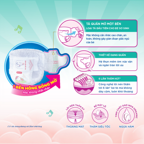 Thấm hút gấp 6 lần