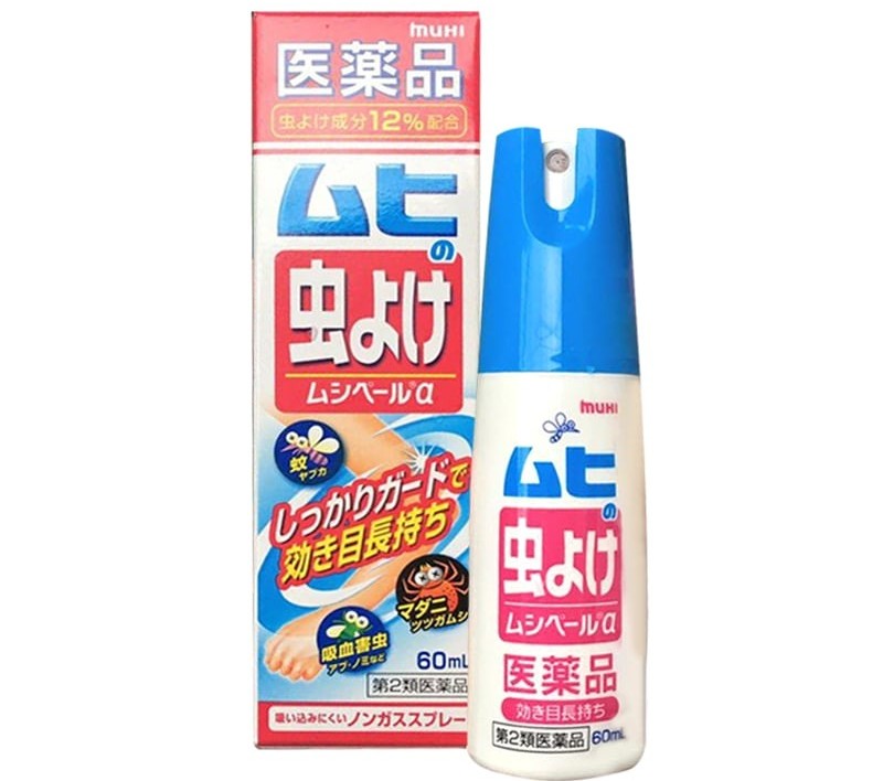 Xịt chống muỗi Muhi nội địa Nhật - chống muỗi và làm dịu vết côn trùng cắn 