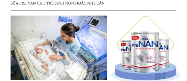 Sữa Nan dành cho trẻ sinh non và nhẹ cân