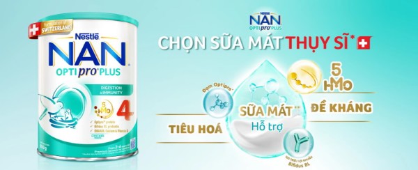 Sữa mát Nan số 4 giúp bé tiêu hóa tốt