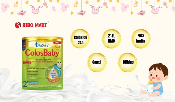 Thành phần chính nổi bật của sữa ColosBaby cho bé 2 tuổi