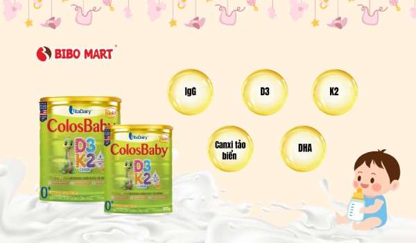 Thành phần chính nổi bật của sữa ColosBaby D3K2 0 12 tháng