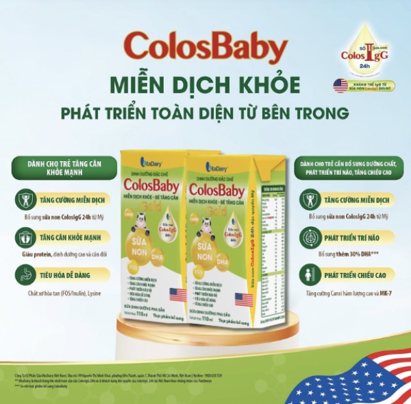 Sữa ColosBaby pha sẵn 110ml giúp bé phát triển toàn diện 