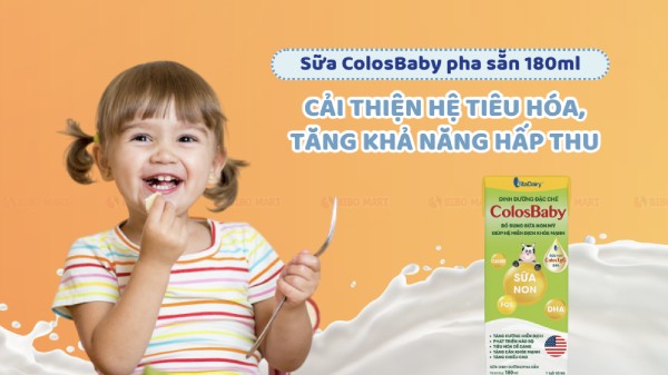 Sữa hộp pha sẵn ColosBaby hỗ trợ bé tăng cân