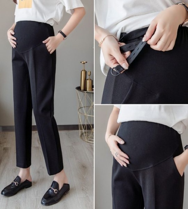 Quần kaki bầu phù hợp cho mje bầu mặc đi làm