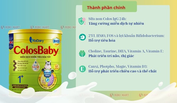 Thành phần sữa ColosBaby Bio Gold 1+