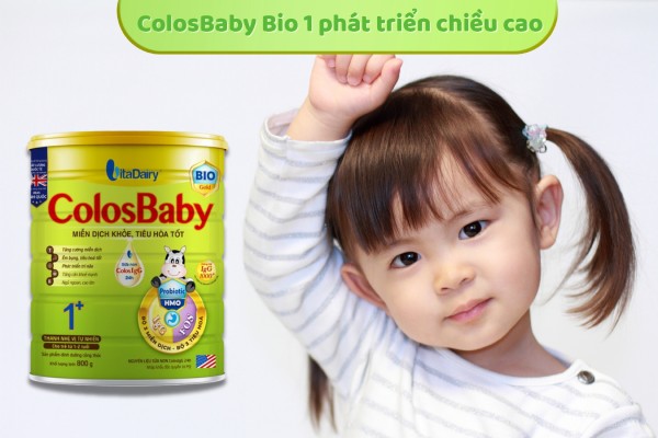Sữa ColosBaby Bio 1 hỗ trợ phát triển chiều cao