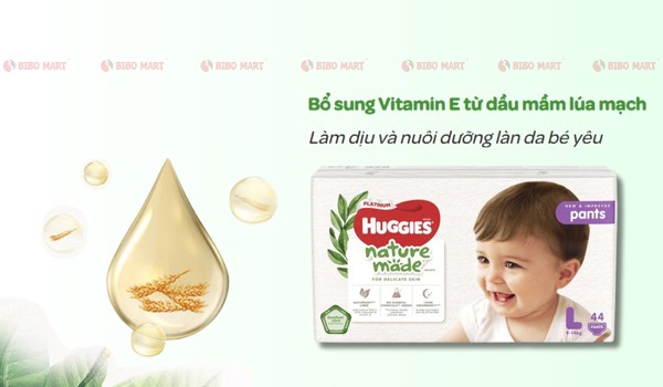 Huggies Nature Made bổ sung vitamin E