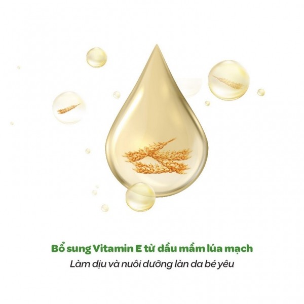 Bổ sung Vitamin E từ dầu mầm lúa mạch cho da bé mềm mại