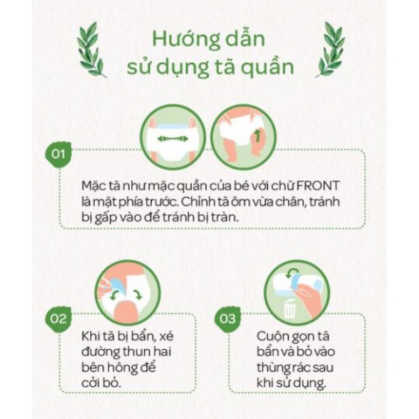 Hướng dẫn sử dụng tã quần Huggies Nature Made