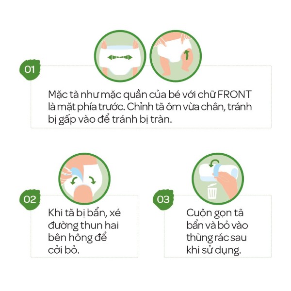 Hướng dẫn mặc tã bỉm Huggies Nature Made