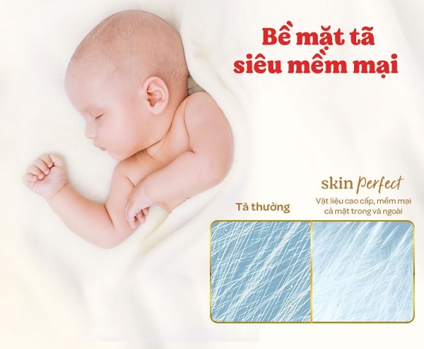 Mềm mại và thoáng khí là một trong những ưu điểm của Huggies Skin Perfect