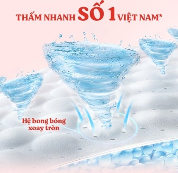 Khả năng thấm hút và chống tràn lên đến 12h