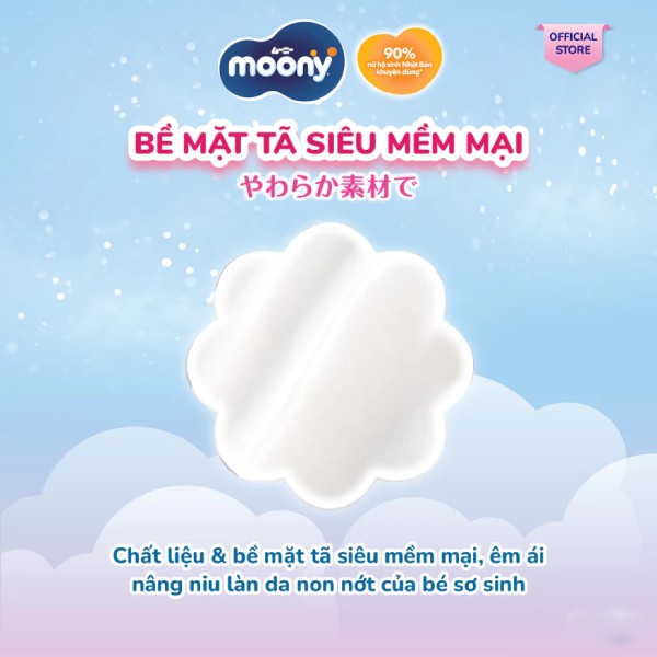 Bề mặt tã siêu mềm mại và êm ái