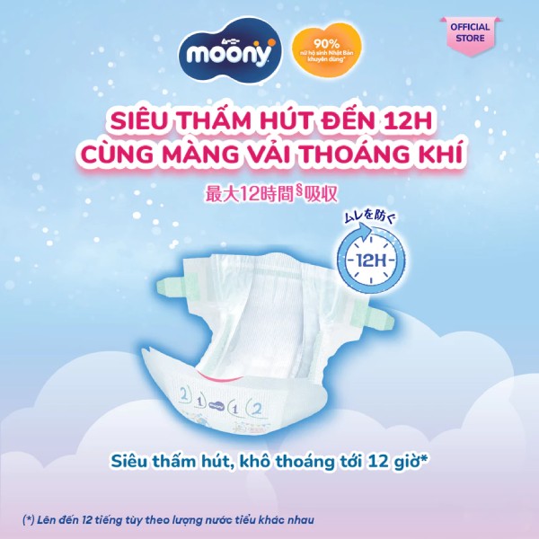 Khả năng thấm hút lên đến 12h