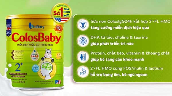 Công dụng nổi bật của sữa ColosBaby IQ Gold 2+
