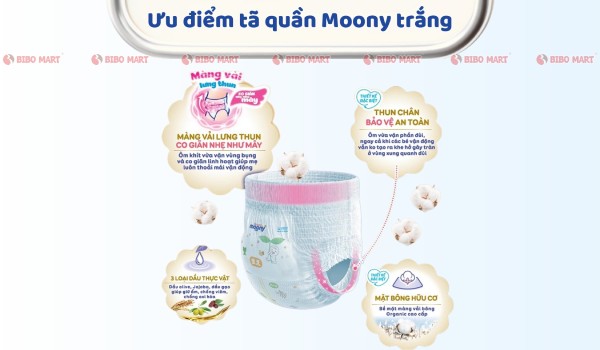 Ưu điểm chính của tã quần Moony Natural